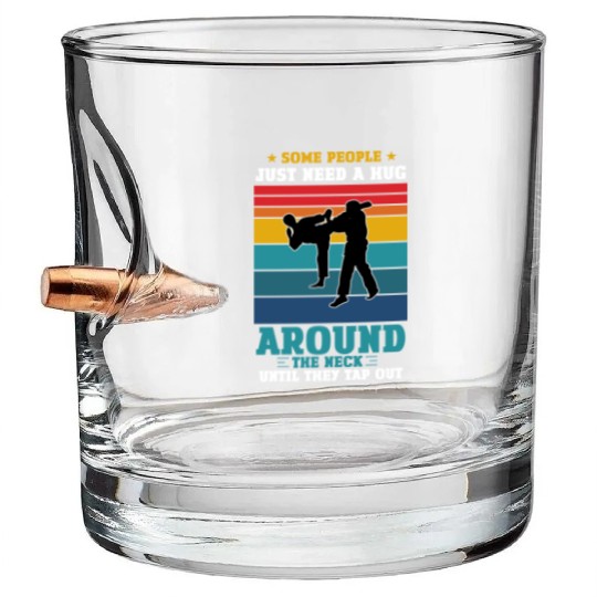 Cool Jiu Jitsu For Men Women Kids 4 Bullet Whiskey Glasses