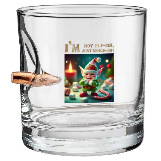 Snack-ish Elf Bullet Whiskey Glasses