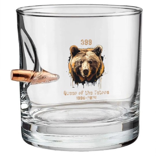 399 Queen of the Tetons National Park 1996 - 2024 Bullet Whiskey Glasses