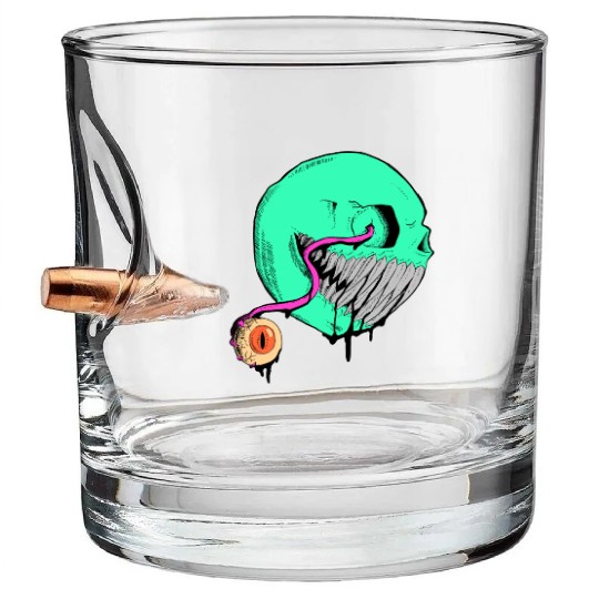 Cringe Zombie Pac Man Bullet Whiskey Glasses