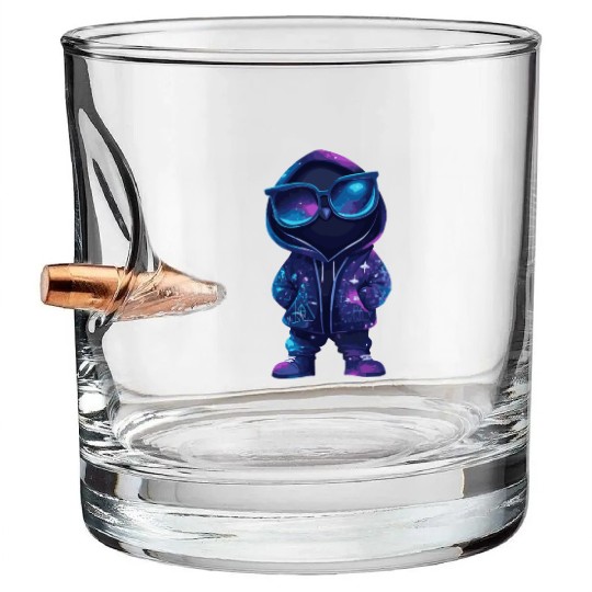 Cool Neon Hooded Character Bullet Whiskey Glasses