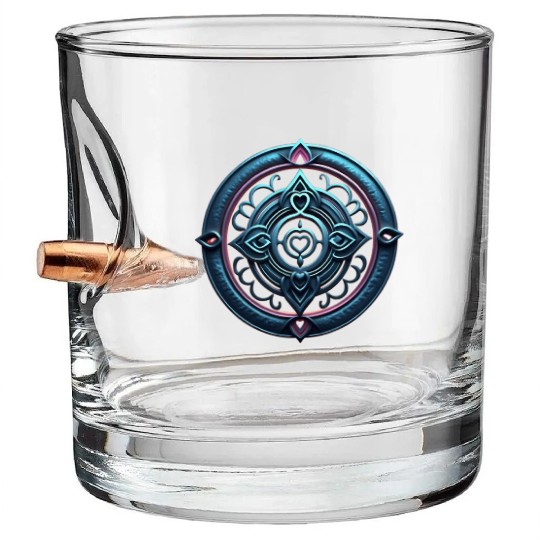 Sacred Heart Mandala Bullet Whiskey Glasses
