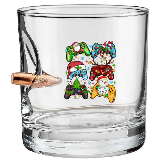 Christmas gaming Bullet Whiskey Glasses