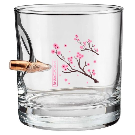 Cherry Blossom Japan Harajuku Manga Japan Sakura Bullet Whiskey Glasses