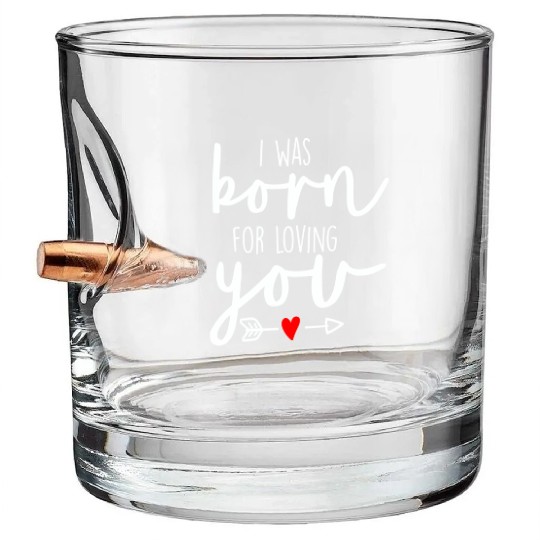 Bride Born For Loving You Bride To Be Engagement Bullet Whiskey Glasses
