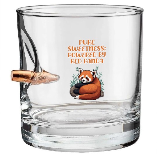 Pure Sweetness: Powered By Red Panda - Cute Animal Bullet Whiskey Glasses