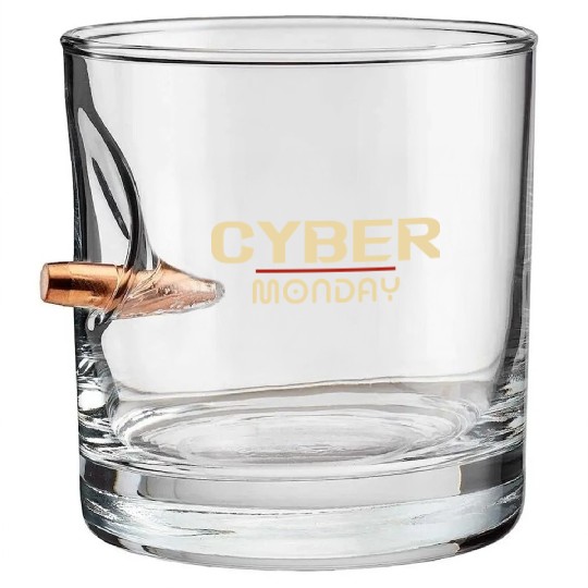 Cyber Monday Bullet Whiskey Glasses Design Retro vintage