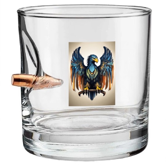 Eagle logo Bullet Whiskey Glasses