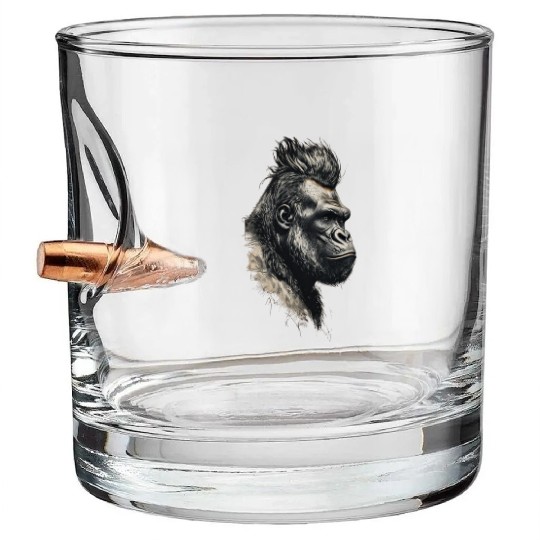 KingKong gorilla's face Bullet Whiskey Glasses