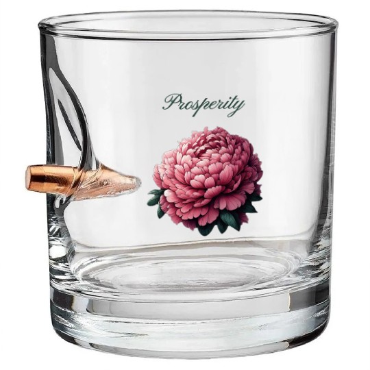 Peony of Prosperity: A Symbol of Wealth Bullet Whiskey Glasses