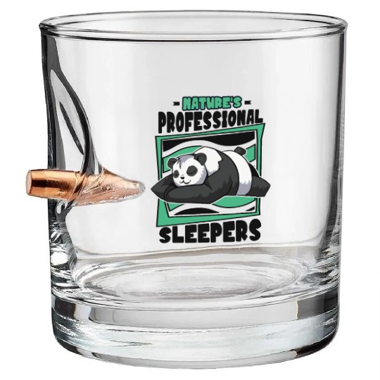 Nature's Professional Sleepers Panda Bear Friend Bullet Whiskey Glasses