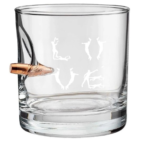 Disc Golfer Disc Golfing - Love Disc Golf Bullet Whiskey Glasses