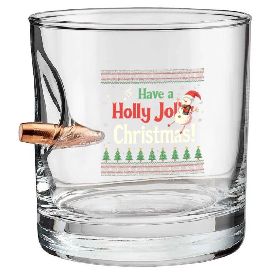 Have a holly joy christmas Bullet Whiskey Glasses