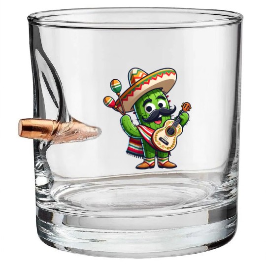 Funny Mexican father's day number one dad Bullet Whiskey Glasses