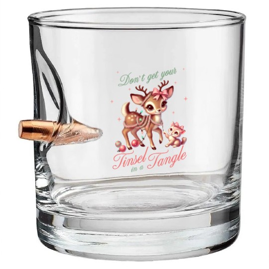 Don t Get Your Tinsel in a Tangle, Merry Christmas Bullet Whiskey Glasses
