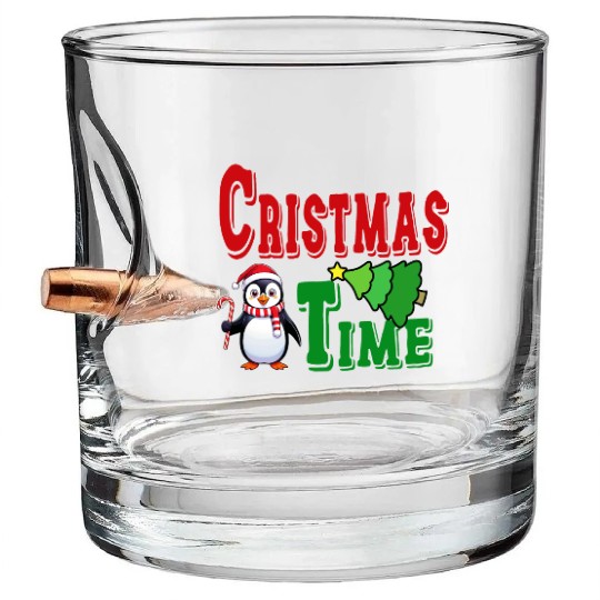 CHRISTMAS TIME Bullet Whiskey Glasses