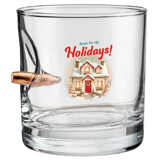 Home for the Holidays, Merry Christmas Bullet Whiskey Glasses