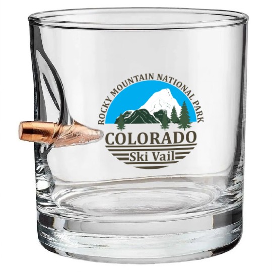 Vail Colorado ski resort Bullet Whiskey Glasses