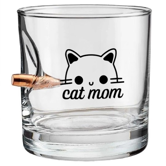 CAT MOM Bullet Whiskey Glasses
