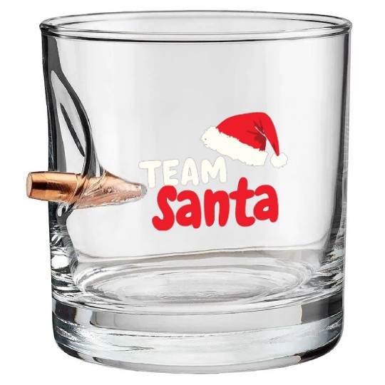 Team Santa Santa Claus Christmas Santa Claus Bullet Whiskey Glasses