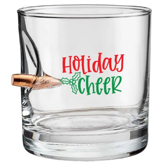 HOLIDAY Cheer: Festive Joy in Every Stitch Bullet Whiskey Glasses