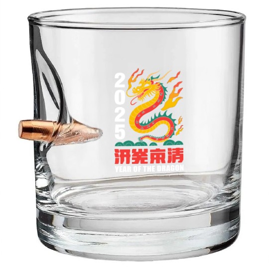 new year of the dragon Bullet Whiskey Glasses