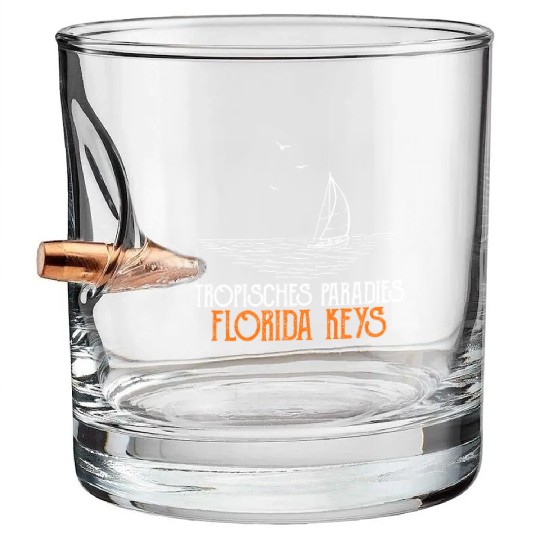 West Keys TROPICAL PARADISE FLORIDA KEYS Bullet Whiskey Glasses