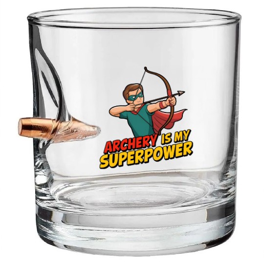 Archery Aim and Precision Bullet Whiskey Glasses