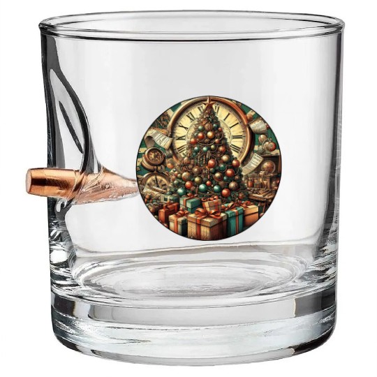 Reindeer Snowball Fight Christmas Fun Bullet Whiskey Glasses