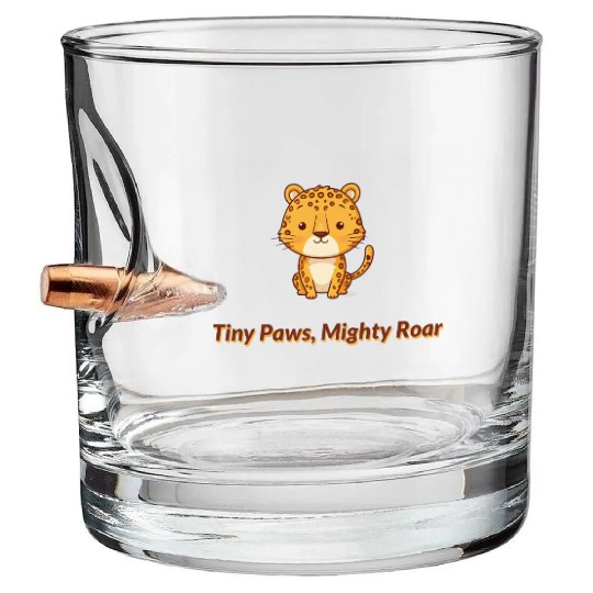 Tiny Paws Mighty Roar Jaguar Bullet Whiskey Glasses