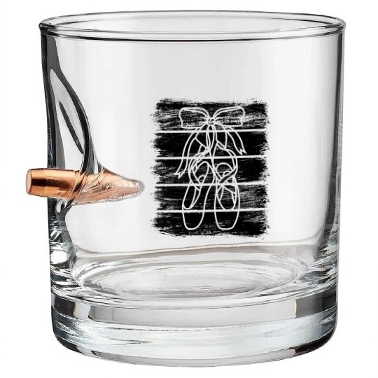 Ballet shoes and Ribbon Bullet Whiskey Glasses