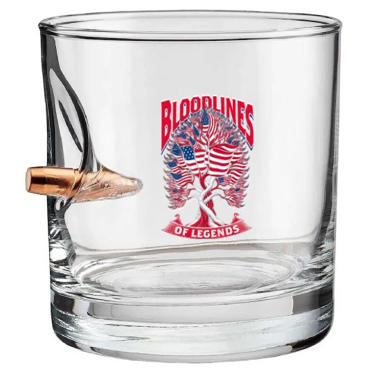 Genealogy Genealogist USA American Ancestry Bullet Whiskey Glasses