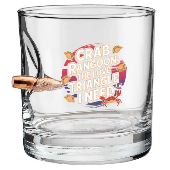 Crab Rangoon Lover American Chinese Sea Food Bullet Whiskey Glasses