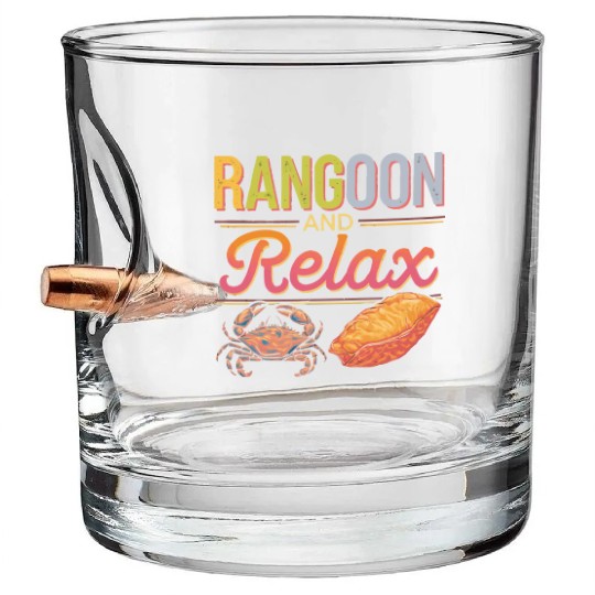 Crab Rangoon Lover American Chinese Sea Food Bullet Whiskey Glasses