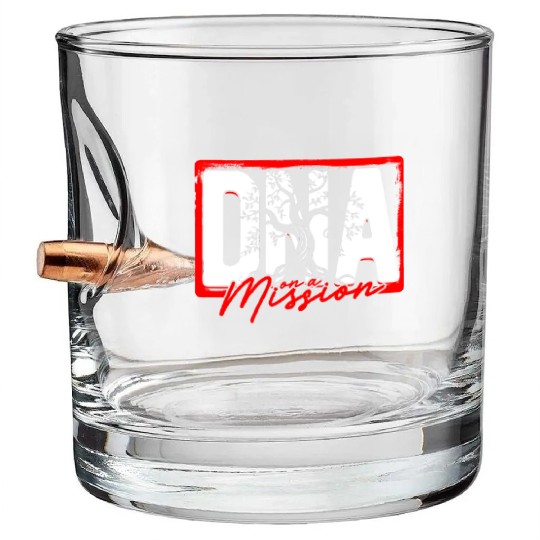 Genealogy Genealogist DNA On A Mission Bullet Whiskey Glasses