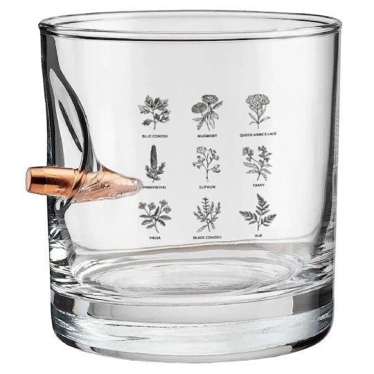 Women's Right Health Herbs Equality Plant Lover Bullet Whiskey Glasses