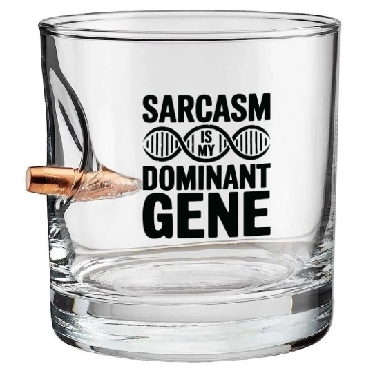 Sarcastic Genealogy DNA Test Genetics Biologist Bullet Whiskey Glasses