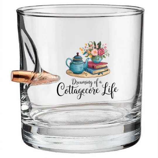 Dreamy Cottagecore Vibes Bullet Whiskey Glasses