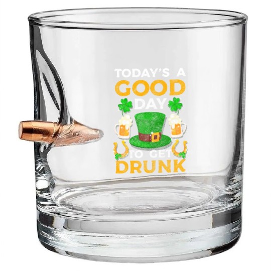 Pub Shamrock Gold World Tour Bullet Whiskey Glasses