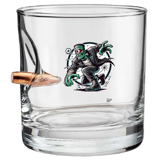 The Green One-Eyed Cyclops Monster Bullet Whiskey Glasses