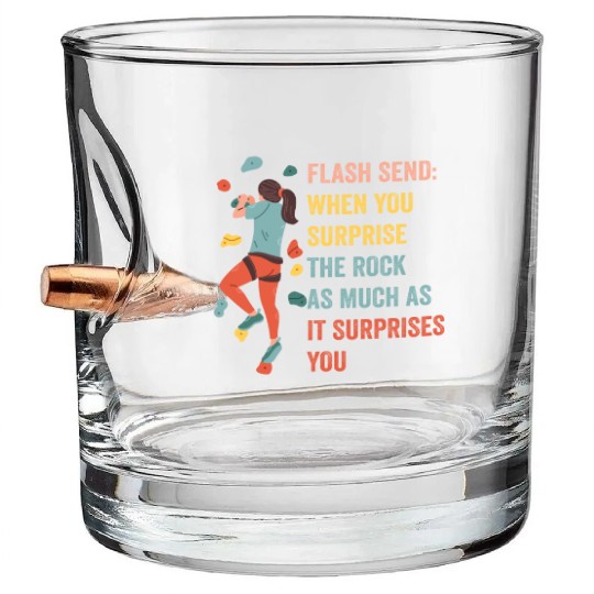 Boulderer Flash Send Bouldering Bullet Whiskey Glasses