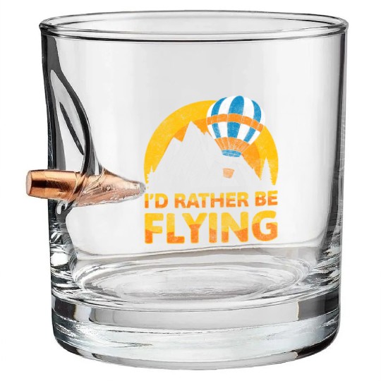 Hot Air Balloon Ride Adventure Hobby Bullet Whiskey Glasses