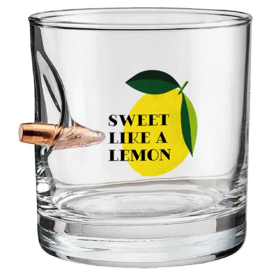 Sweet like a lemon Fruit Citrus Yellow Summer Bullet Whiskey Glasses