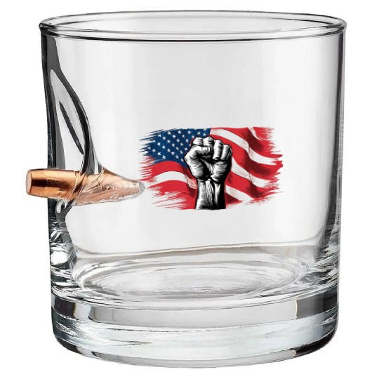 Martin Luther King Day Fight for the poeple Bullet Whiskey Glasses