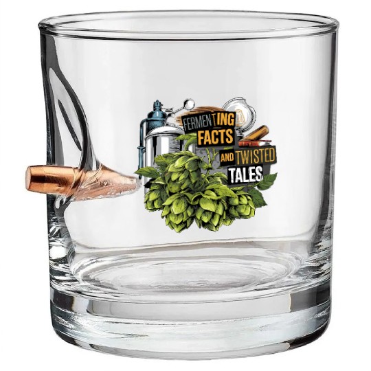 Craft Beer Brewing & True Crime Twisted Tales Bullet Whiskey Glasses