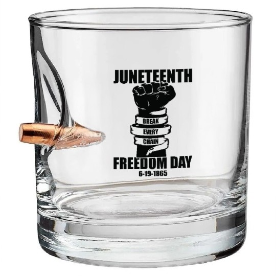 JUNETEENTH blm black lives matter Bullet Whiskey Glasses