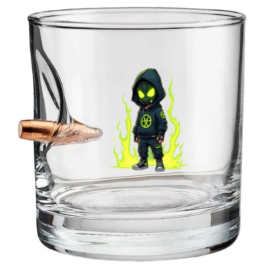 Toxic Menace - Radioactive Streetwear Warrior Bullet Whiskey Glasses