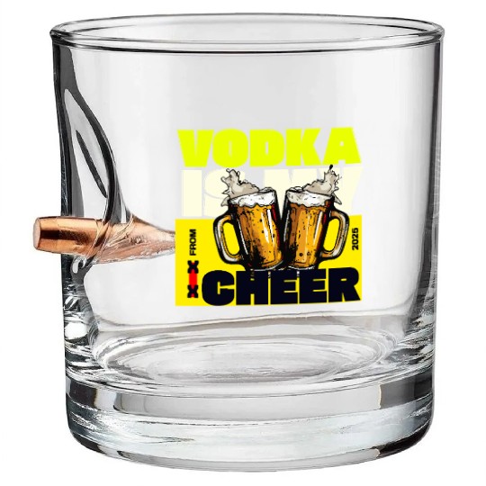 v is for vodka valentines CHEERS XX Bullet Whiskey Glasses