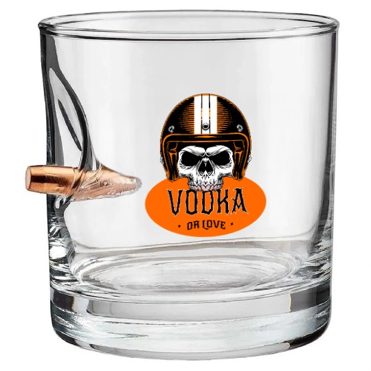 v is for vodka valentines VODKA RIDER Bullet Whiskey Glasses