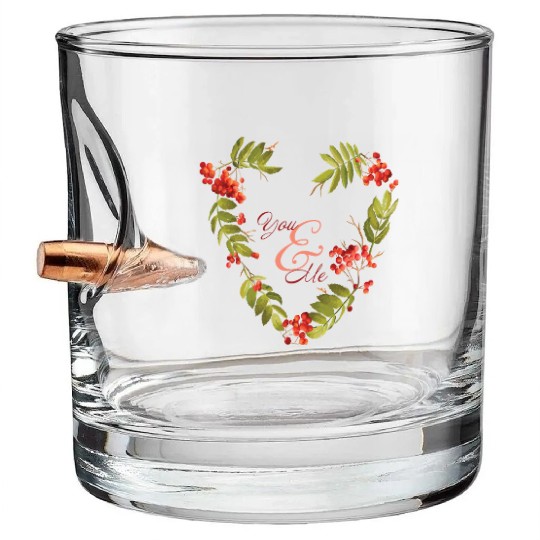 Serene evergreen design for autumn lovers Bullet Whiskey Glasses